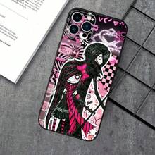 Love Black And Cute Emo Suitable For IPhone 17/16/15/14/13/12/11/Air/Pro/ProMax And Galaxy S21/S22/S23/S24/S25 Plus Fe Ultra, And Galaxy A13/14/15/16/54/35 Series, Highly Popular Funny And Quirky Patterns, Playful Cute Characters, Classic Fashion Phone Case, Professional Anti-Drop Anti-Fingerprint Durable Phone Case, Playful Cute Phone Case, Super Cute Phone Case, Women's Phone Case, Men's Phone Case, Great Gift Choice Silicone Black Cover - z2 - 查看 2