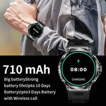 El nuevo smartwatch LIGE tiene talla grande de 100 modos deportivos, batería de gran capacidad de 710 mAh, cronómetro para correr, llamada inteligente, recepción de llamadas, alarma, recordatorio de sedentarismo, monitoreo de sueño resistente al agua y es un reloj multifuncional y de moda para hombres - Negro - Ver 4