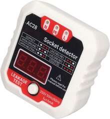 Probador de Enchufe de Cable a Tierra, Probador de Salida de Fuga Eléctrica LCD para Granja (Enchufe de EE. UU. 110V) - 1 - Ver 7
