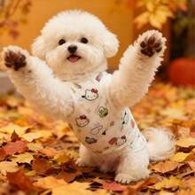 Sanrio 3pcs Hello Kitty Christmas Cat & Dog Plush T-Shirt, Thick & Soft, Printed With Hello Kitty Pattern, Clean & Comfortable, Hand Washable & Reusable, Warm, Suitable For Small Pets, Can Be Used As Pet Vest, Ideal Holiday & Christmas Gift For Small Pets, Also Great For Party Photo Shoots - Multicolor - View 6