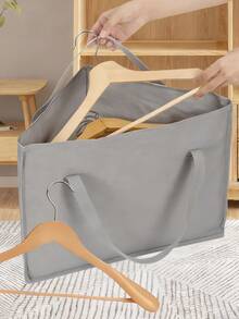 新款三角布艺衣架收纳袋，带提手，适用于橱柜和洗衣房的衣物架整理架，衣架，衣物收纳整理，衣物收纳盒，衣柜衣物整理架，可折叠衣柜，衣橱整理，悬挂式收纳袋，家居整理用品，小户型生活空间 - 彩色 - 查看 5