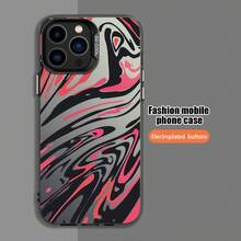 Una funda de teléfono colorida con patrón de rayas de anime en plata IMD, adecuada para las series Apple 11, 12, 13, 14, 15, 16 Pro Max y las series  A05, A15, A25, A35, A55, S23, S24. - Mezcla de colores - Ver 7