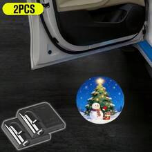 Multi-Pack Car Battery Powered LED Welcome Lights - Universal Car Door Decorative Atmosphere Lights - Suitable As Halloween, Valentine's Day, Thanksgiving, Christmas Gifts - Easy To Install, Personalized And Practical. - Bright Black - View 60