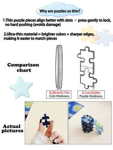 1000pcs Jigsaw Puzzle Toy, Size 70cm*50cm, Oil Painting Landscape & Cartoon Pattern, Adult Stress Relief, Decorative Art, Suitable For Halloween, Christmas, Birthday Gifts - Multicolor - View 3