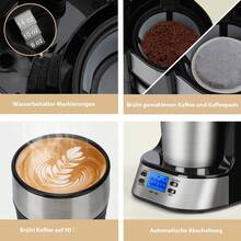 Aigostar Kaffeemaschine mit Thermobecher, 420 ml Filterkaffeemaschine Mit 24h-Timer, LCD-Anzeige, AutoClean-Funktion, Tragbare klein Kaffeemaschine für gemahlenen Kaffee, 700W, Schwarz - EU E-Typ Stecker (220-240V) - Übersicht 6
