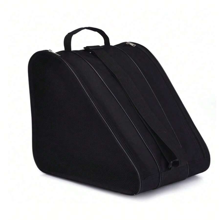 This Unisex Skate Bag Is Perfect For Ice Skates, Roller Skates, And Inline Skates. The Spacious, Three-Layer Design With Adjustable Shoulder Straps Offers Ideal Storage For Roller Skates, Ice Skates, Quad Skates, Inline Skates, Figure Skates, And Hockey Skates. Lightweight And Roomy, It Can Also Be Used As A Skateboard Bag. The Perfect Gift For Outdoor Sports Enthusiasts And Skaters. - 黑色 - 查看 1