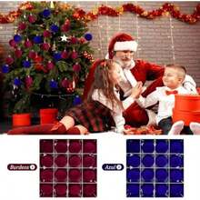32 Piezas Adornos Navideños de Terciopelo , Esferas Texturizadas, Corazones y Lazos para Árbol de Navidad, Decoración Elegante Vintage para Hogar y Fiesta Navideña ()(Rojo) - Multicolor - Ver 7