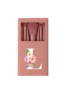 Portable Makeup Brush Set With Mirror, Soft And Fluffy, Pink Floral Letter Pattern, Boxed Makeup Brush Set, Multi-Functional Makeup Brush Set, Makeup Brush Box With Mirror, Mini Multi-Functional Makeup Pen, Foundation Brush, Eyeshadow Brush, Beginner Makeup Tools - Multicolor - View 11