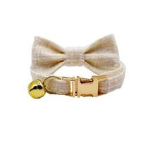 2pcs/Set New Woven Plaid Bell Pet Cat Collar & Bow Tie Set, Adjustable Pet Collar With Soft Bell, Handmade Mini Cat Collar With Metal Buckle, Suitable For Small Cats And Dogs - Multicolor - View 13