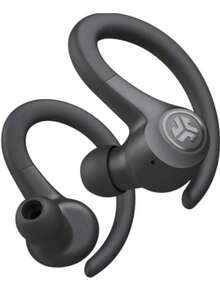 JLab Go Sport+ - Auriculares inalámbricos de entrenamiento con llamadas claras C3, diseño deportivo de gancho para los oídos, tiempo de reproducción Bluetooth de más de 35 horas - Multicolor - Ver 2