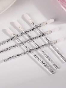 50pcs/100PCS Sparkling Lip Brush, Disposable Lip Brush, Crystal Rod Flocking Lip Brush, Lip Gloss Applicator, Lipstick Glow Stick, Applicator Perfect Makeup Tool (Multi-Color) - Multicolor - View 5