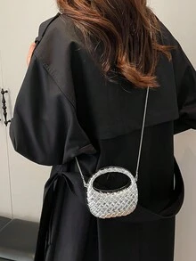 Túi xách dự tiệc thời trang đa năng thanh lịch dành cho nữ - Bạc - Xem 3