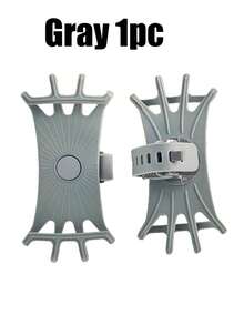 3/1pc Baby Stroller Phone Holder, Stretchable Silicone Material Phone Holder, Fits Phones Up To 15.5cm/6.1in Long, 7.5cm/2.95in Wide, 360° Rotatable, Suitable For Baby Stroller, Bicycle Phone Holder - Black - View 12