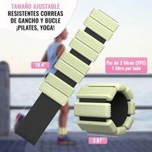 2 PCS Polainas Para Tobillos Y Muñecas,1 Lb Tobilleras Y Muñequeras De Silicona Antideslizantes Ajustables,Entrenamiento De Fuerza De Tobillo,Muñeca,Brazo Y Pierna(2lb/Par) - Verde - Ver 3