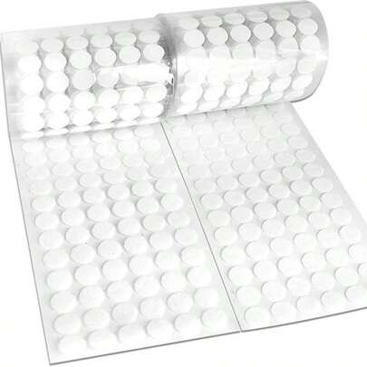 Vkey Colorful Hook And Loop Self-Adhesive Round Dot Coin Shape Fasteners, Strong Adhesive Backing, Suitable For Home, Office, Classroom And DIY, 6 Color Options