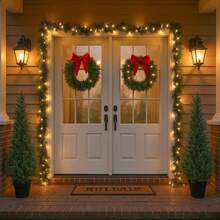 Juego de 2 árboles de Cedro Artificial de 5 pies, árbol de ciprés Falso Realista, arbustos de Pino sintético, Plantas de ciprés Artificiales para Interiores, hogar, Oficina, decoración de Porche - 5 pies - Ver 3