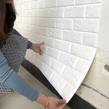 5/10/20pcs 3D Removable Wallpaper Panels, Self-Adhesive, No Glue Needed, Easy To Apply On Walls, Suitable For Bedroom And Room Decor, Beautify Your Space - Multicolor - View 3