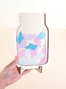 1PC Classroom Star Reward Jar -Wooden, Perfect For Home & School Motivation ForTeachers Classroom Reward Jar Back To School,Gift For Friends