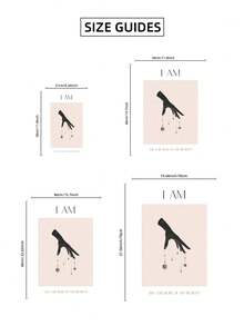 1pc Frameless I Am The Creator Of My Reality Poster, Positive Affirmation Spiritual Print, Manifestation Quote Wall Art, Aesthetic Room Decor, Empowerment Gift For Women, Dorm Room Essentials - Multicolor - View 8