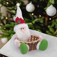 Fruktkorg och godisask för barn: festlig heminredning och julgodis - Vitt - Visa 4