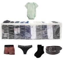 Kit 3 Colmeias Organizadora de gavetas P para Cuecas, Calcinhas, Meias, roupas pequenas de bebê. - Branco - Visão 4