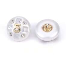 10 Pieces Of Boho Point No.5 Artificial High Gloss Diamond Button Exquisite Metal Button Dress Women's Suit Jacket Hand Sewn Button - Multicolor - View 7