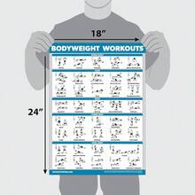 QUICKFIT - Pster de ejercicio de peso corporal - Tabla de entrenamiento de peso corporal - Rutina calistnica - Laminado, 18x 27 pulgadas - Laminado + 68L x 7A cm - Ver 2