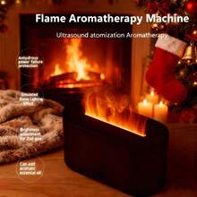 HEEYCEM 130毫升壁炉造型彩色火焰香薰机，精油扩散器，超声波冷雾加湿器，带定时器和自动关机功能，适用于家庭和卧室 - 彩色 - 查看 7