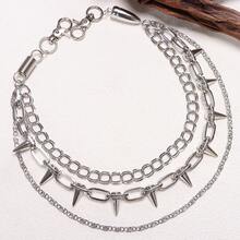 Hip-Hop Punk Street Style Multi-Layer Waist Chain With Metal Rivets, Perfect Accessory For Stage Performance Or Dressing Up Your S! Halloween Summer, School Casual, Business, Boyfriend Husband Father Dad Men Gift, Daily Wear, Fashion, Teen, Outdoor, Vacation, Athletic, Travel, Street, Boho, Vintage Fall, Autumn, Halloween Autumn-Winter Accessories,Suitable For Teens, Youth,Men,Casual, Outdoor, Athletic, Vacation, Graduation Gifts, Birthday, Daily Wear - Rivet Trouser Chain - View 19