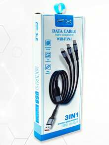 Cable de Carga Rápida 3 en 1 Super-Speed de 100W | Duradero y de Alto Rendimiento USB-C Universal, Micro USB para Teléfonos Android, Lightning - Multicolor - Ver 9