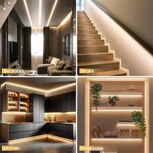 1pc Warm Color COB Neon Light Strip (1m/3m/10m), Flexible LED Ambient Light Rope, Easy To Install, Very Suitable For Home/Holiday Decoration, DIY Creativity, And Computer/TV/Bedroom Scenes, Flexible Rope, Home Decorators - View 10