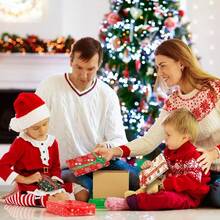YQQ Naler 18 Cajitas de Regalo Navideñas Caja de Papel Navidad para Dulces Regalitos Recuerdos de Fiestas 3 Colores Brillantes5735 - 3 colores - Ver 7