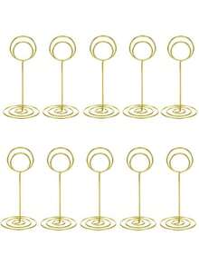 1~30个金色桌号牌夹 婚礼席位卡夹 餐桌中心装饰品 照片夹 金属丝照片夹 便签纸照片支架 - 8.5厘米 - 查看 3