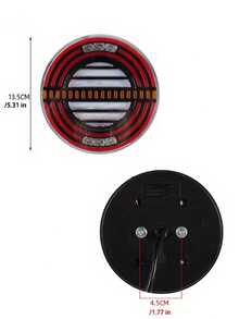 1pc Round Hamburger Auxiliary Light, Car Modification Accessory, LED Car Light, 5-Function Multi-Function Car Light, Decorative Light