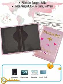 Customizable Mini Passport Holder With Name & Initial, Travel Document Organizer And Card Holder - Multicolor - View 9