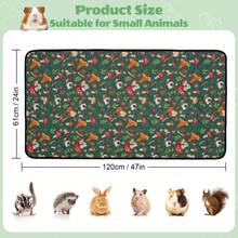 1pc Hamster Guinea Pig Dutch Rabbit Cage Pads Absorbent Leak-Proof Pet Pads Reusable Washable Urine Pads - C-Green - View 3