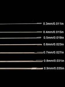 3/5/7pcs Set Of Bead Needles With Side Openings For Easy Threading, Suitable For Handicraft And DIY Bead Making - With Storage Tube - Beading Needle - View 2