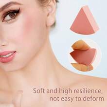12 esponjas triangulares de mezcla de maquillaje con botella de almacenamiento, sin ltex, licuadoras de maquillaje de uso hmedo y, esponjas cosmticas, cuas de maquillaje para base y polvo, estilo A - Estilo A - Ver 7