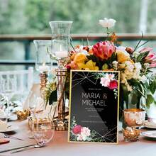 1/3/6/12pcs A6 Acrylic Gold Frame Table Card Holder - Transparent Sign Display Stand, Suitable For Weddings And Events - Elegant Table Menu Frame - No Electricity Required - Multicolor - View 2
