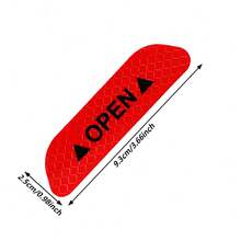 4pcs Open Door Reflective Stickers, Safety Warning Reflective Film, Car Door Anti-Collision Strips, Anti-Scratch Decorative Stickers - one-size - View 5