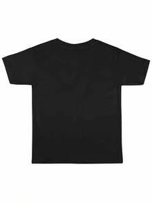 Auto rojo con luces navideñas llevando árbol de Navidad simulando paseo festivo camiseta 100% algodón cómoda ropa para niños - Negro - Ver 3