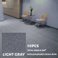 10片装 30厘米 x 30厘米 自粘防滑互锁地垫，隔音地毯，卧室地垫，吸水地毯，适用于厨房、客厅、家居 - 30x30cm-10pcs - 查看 16