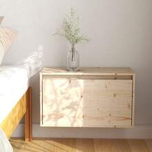 Wall Cabinet 60x30x35 Cm Solid Pinewood - Brown - View 2