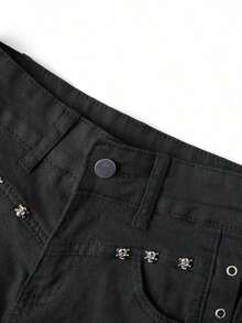 Women Denim Shorts - Black - View 4