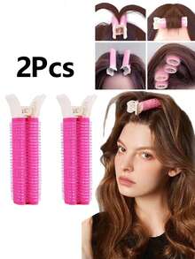 2pcs Hair Fiber Clips, Used To Increase Root Volume, Slouchy Hair Clips, Premium Hairstyling Tool/Curling Iron Accessory, No-Heat Curling, Increase Hair Volume, No-Heat Styling Tool, Premium Hairstyling Slouchy Hair Clips (Not For Direct Curling, Only For Fixing Hairstyles) - Multicolor - View 14