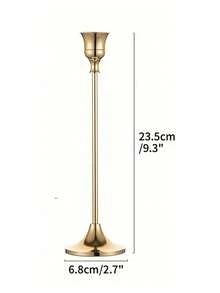 12pcs Elegant Brass Candle Holders, High-End Black Candle Holders - Metal Desktop Candle Holders, Suitable For Dining Table Centerpiece, Romantic Lacquered Candle Holders, Applicable For Wedding Decor, Party, Birthday, Home Atmosphere (Candles Not Included) - Multicolor - View 18