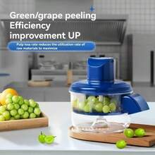 RAF Electric Grape Peeler, Tomato & Garlic Slicer - Rechargeable Automatic Fruit & Vegetable Cutter, Compact Design With High-Efficiency Motor, Ideal Home Chef Tool, Stylish Peeler, Professional Chef's Choice - Multicolor - View 9