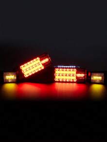 New Submersible 2PCS LED Trailer Light Kit, Super Bright Brake Stop Turn Tail License Lights For Camper Truck RV Boat Snowmobile Over 80" Inches
