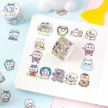 1张卡通环绕日式软可爱纸拼贴胶带DIY手账贴纸材料装饰棒卡通日式，学生礼物，奖励礼物，超可爱高档礼物送朋友，情人节礼物，广告礼品，情侣款，高档礼物[随机款] - 彩色 - 查看 8