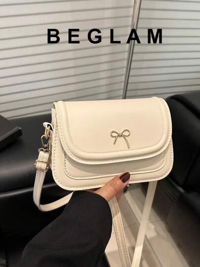 New Cute Bow Mini Saddle Bags Fashion Crossbody Bags Summer Stylish Ins Shoulder Bags Ladies Small Square Bag Suitable For Shopping, Commuting , Small Bags , Cute , Bow , Kawaii